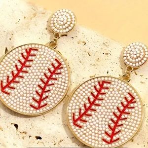 NEW Fashion Baseball Dangle Earrings